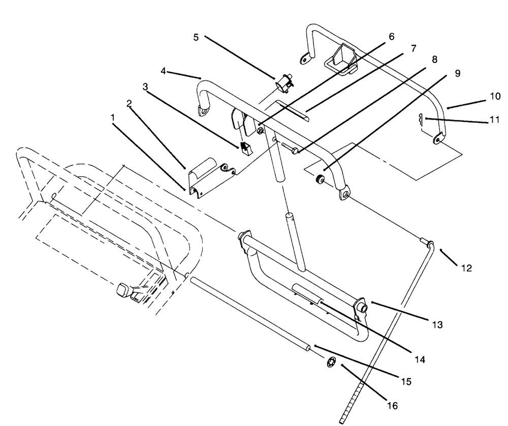 Handle Assembly (Continued) Diagram and Parts List for 30165 690001 - 699999 Toro Lawn Tractor Accessories