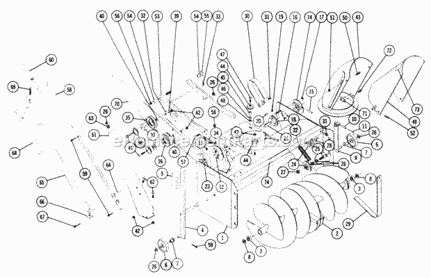 Parts List For Snow Thrower Model 6-1211 (For Diagram and Parts List for ST-376 1966 Toro Snow Blower