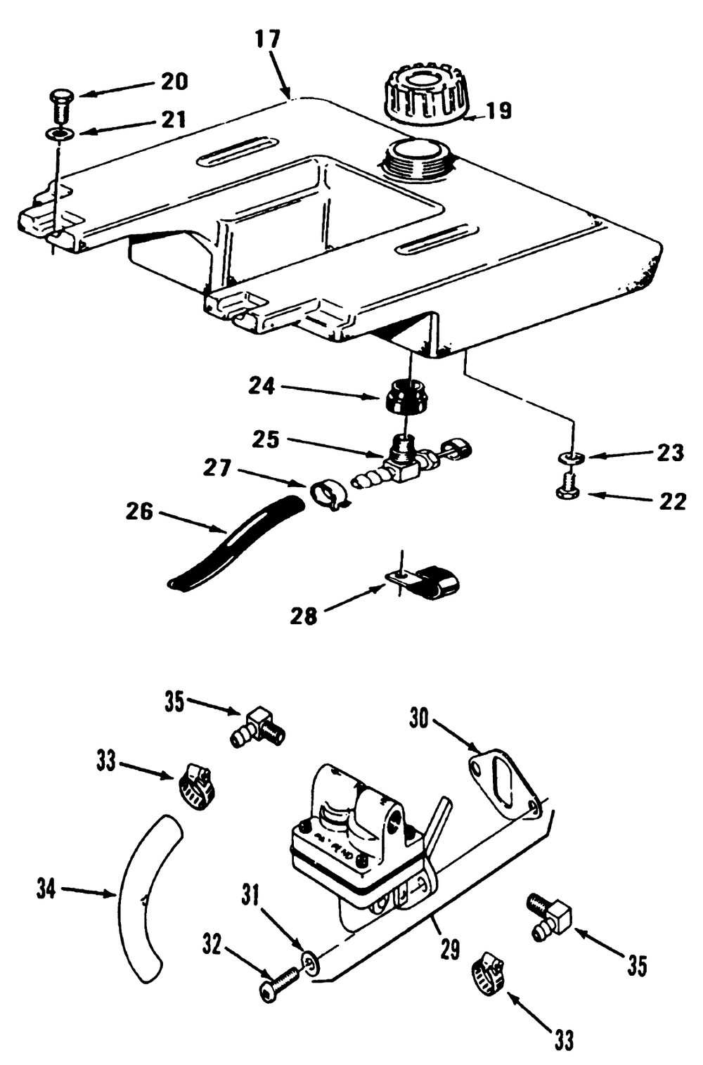 Kohler Fuel System Diagram and Parts List for 31-10K803 2000001 - 2999999 Toro Lawn Tractor