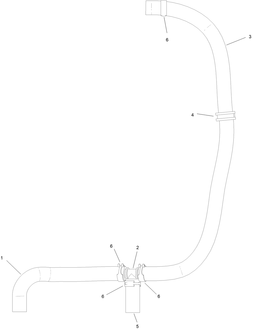 Overflow Hose Assembly Diagram and Parts List for 72505 411800000 - 412999999 Toro Lawn Mower