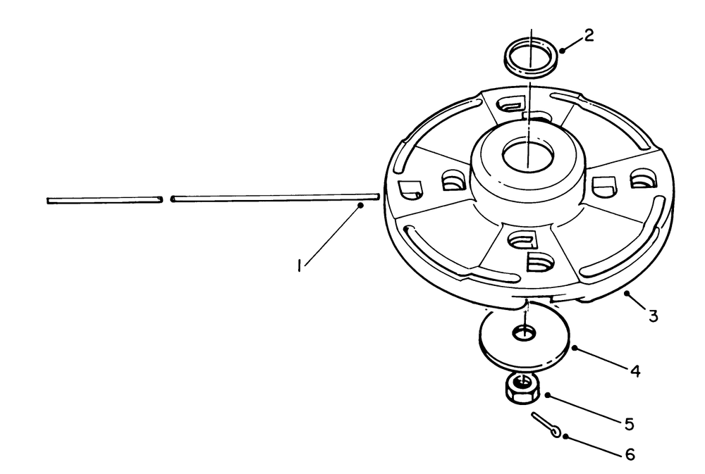 Fixed Line Head (Optional) Diagram and Parts List for 51665 0000001 - 0999999 Toro Trimmer