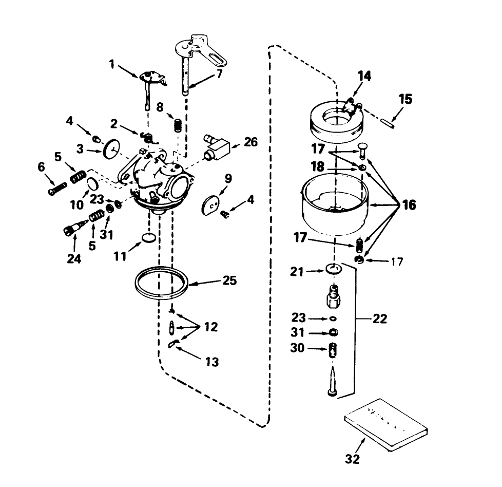Carburetor No. 632107a Diagram and Parts List for 38056 1000001 - 1999999 Toro Snow Blower