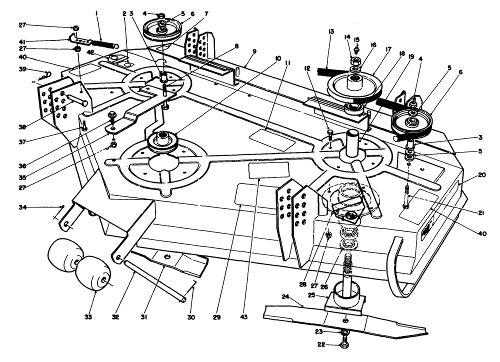 Cutting Unit Model No. 30747 Diagram and Parts List for 30718 0000001 - 0999999 Toro Lawn Tractor
