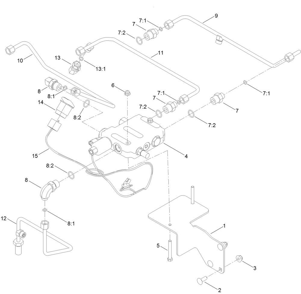 Self Leveling Kit Assembly No. 139-7133 Diagram and Parts List for 139-7133  Toro Lawn Tractor Accessories