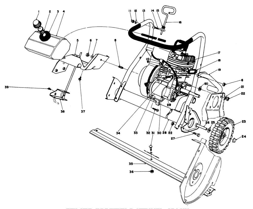 Engine Assembly (Model 38130) Diagram and Parts List for 38120 2000001 - 2999999 Toro Snow Blower