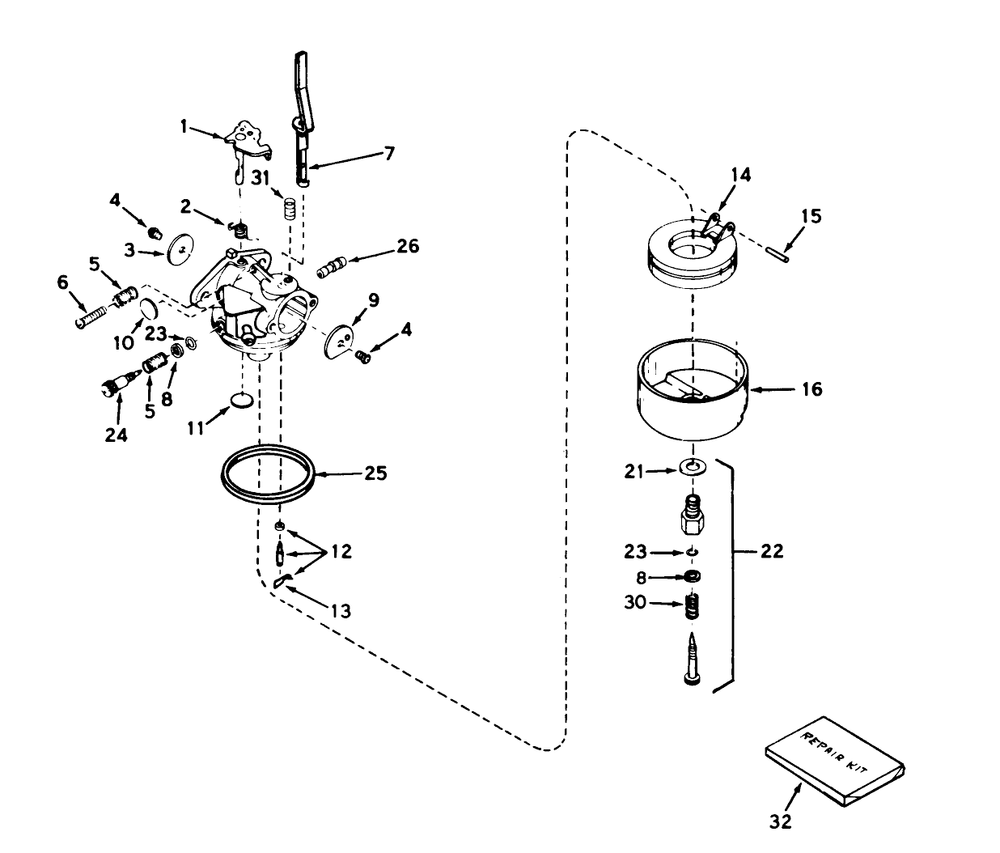 Carburetor No. 631920 (7 H.P. Snowthrower Model No. 31677) Diagram and Parts List for 31625 6000001 - 6999999 Toro Snow Blower