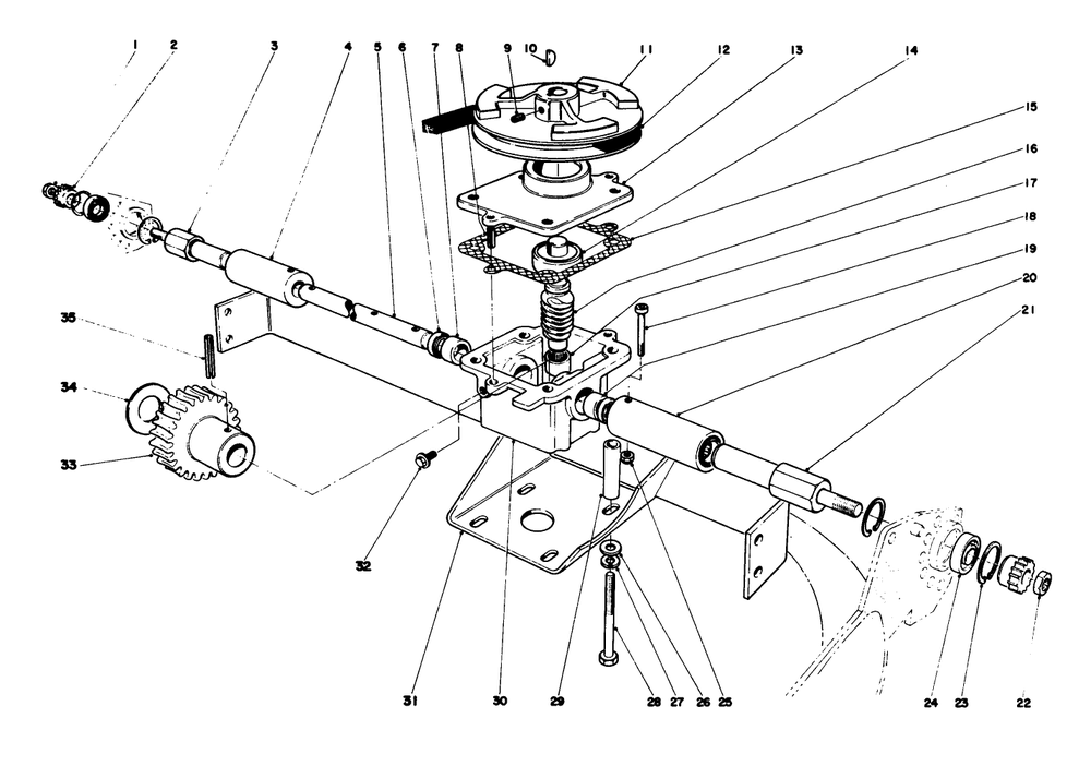 Gear Case Assembly Diagram and Parts List for 23158 8000001 - 8999999 Toro Lawn Mower