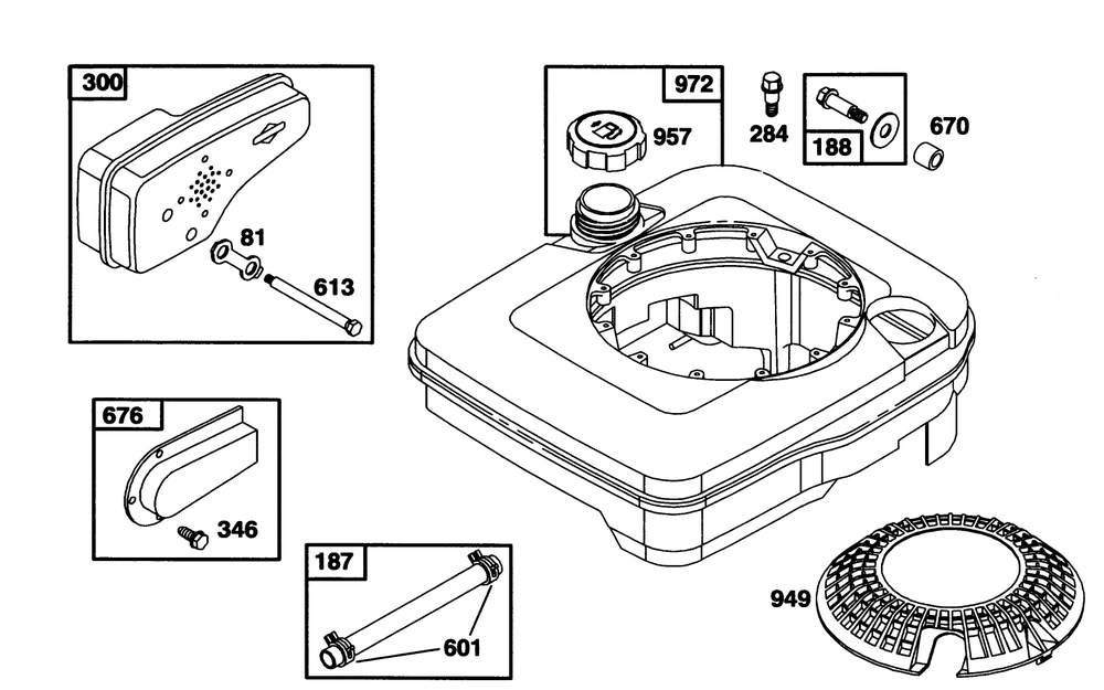Engine Briggs & Stratton Model 122702-3171-01 Diagram and Parts List for 20434 4900001 - 4999999 Toro Lawn Mower
