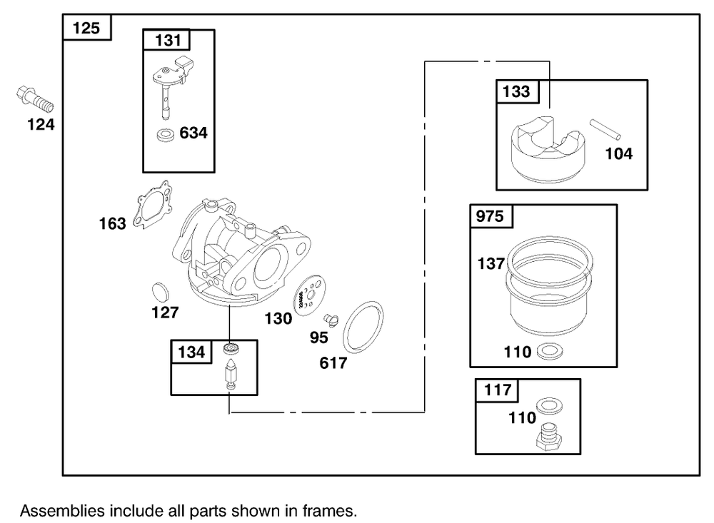 Engine Briggs & Stratton Model 12h807-1760-E1 (Model No. 20021 Serial No. 9940000-9941632) Diagram and Parts List for 20020 9900001 - 9999999 Toro Lawn Mower