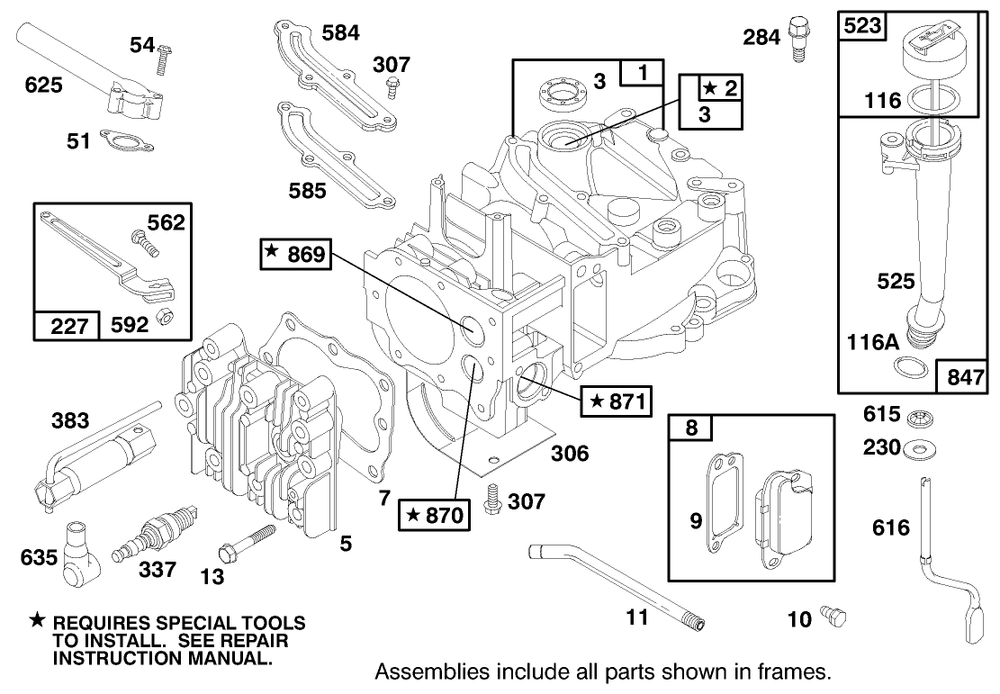 Engine Briggs & Stratton Model 12f802-1787-E1 Diagram and Parts List for 20803 9900001 - 9999999 Toro Lawn Mower