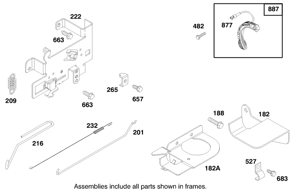 Engine Briggs & Stratton Model 28m707-0127-01 Diagram and Parts List for 70183 7900001 - 7999999 Toro Lawn Tractor