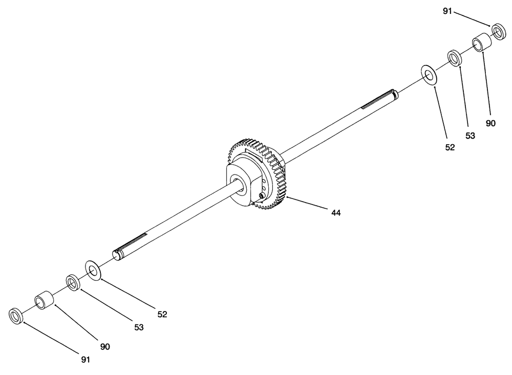 Hydro Transaxle Assembly (Continued) Diagram and Parts List for 71196 6900001 - 6999999 Toro Lawn Tractor
