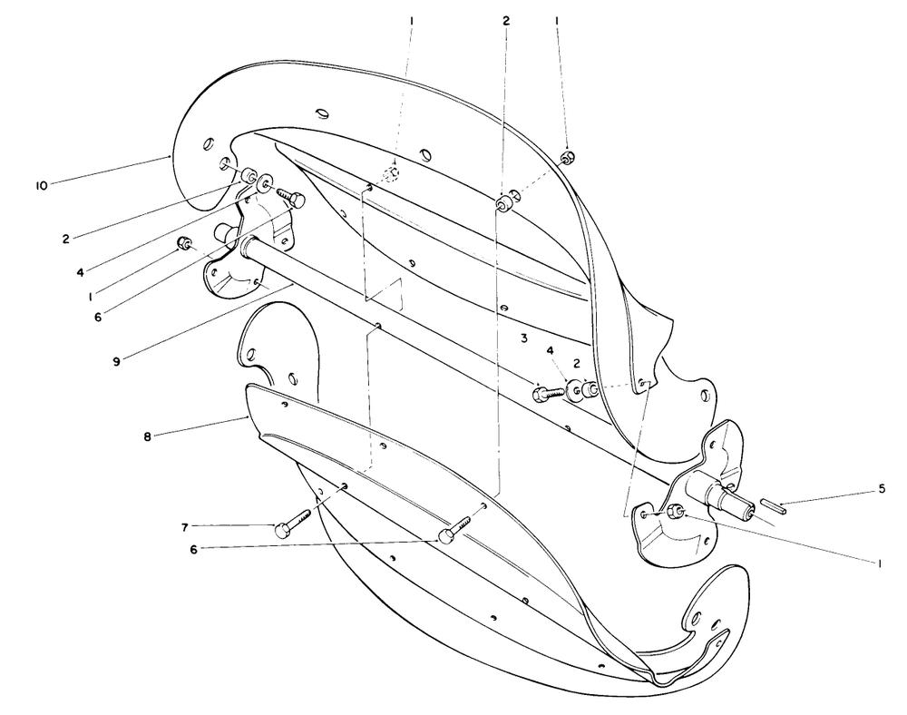 Rotor Assembly Diagram and Parts List for 38180C 9000001 - 9999999 Toro Snow Blower