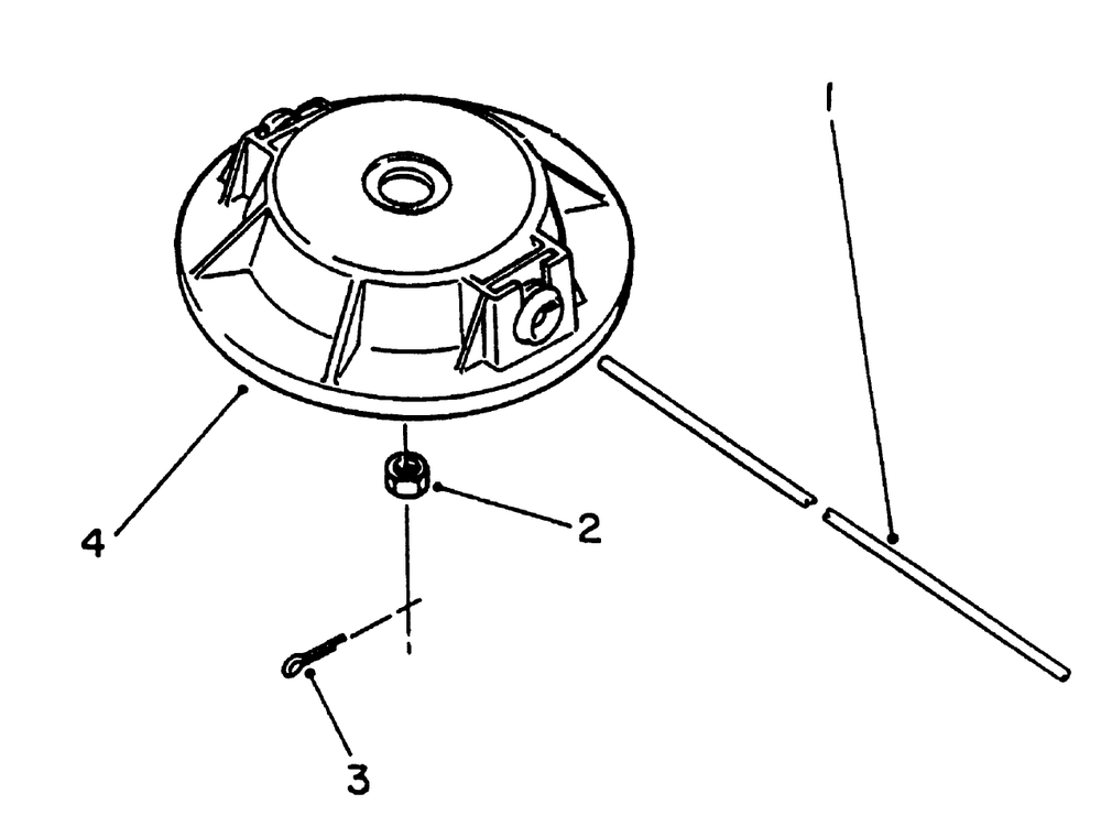Non - Metallic Fixed Line Cutter Head (Optional) Diagram and Parts List for 51650 2000001 - 2999999 Toro Trimmer