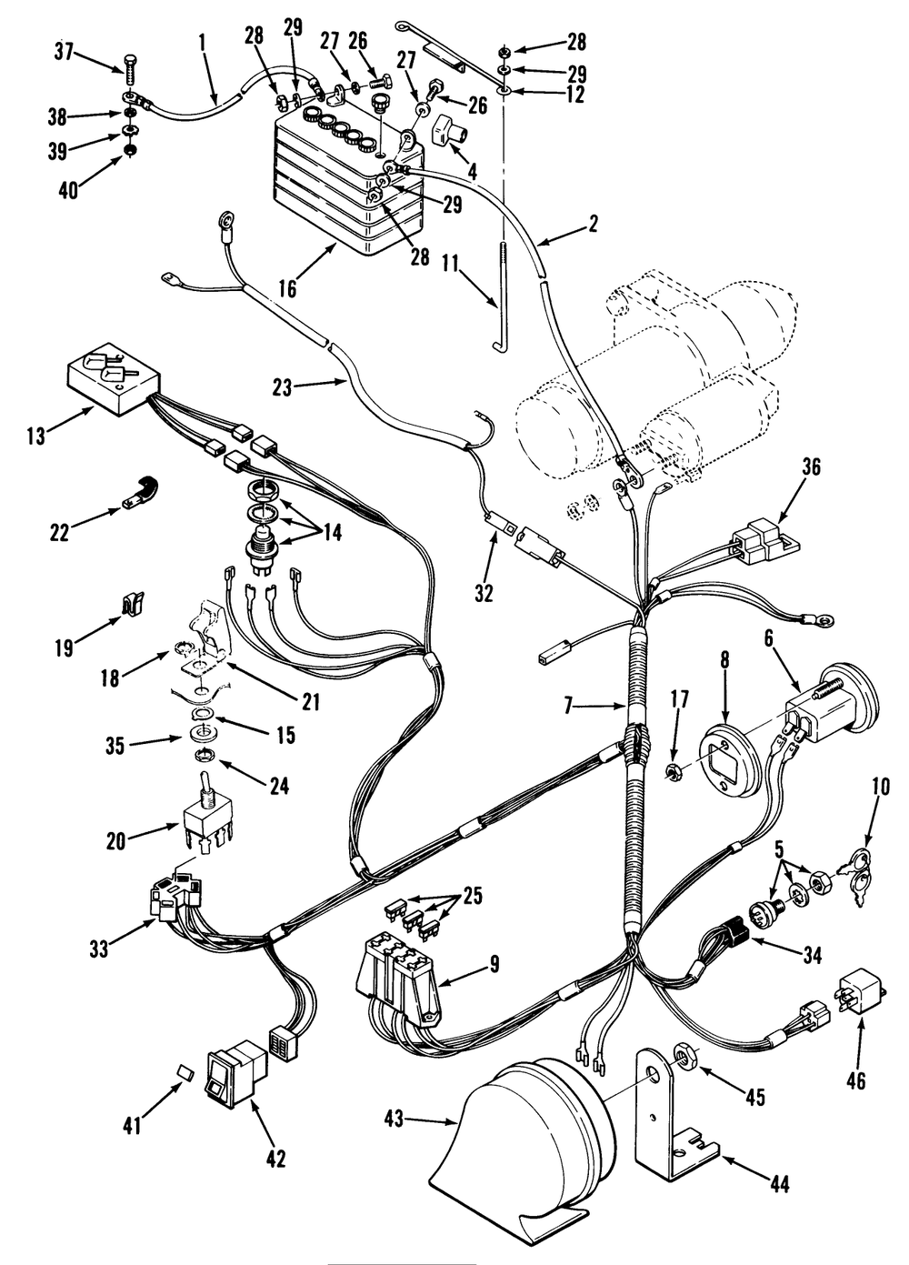 Electrical System Diagram and Parts List for Z1-24OE03  Toro Lawn Tractor