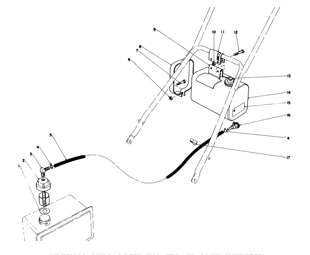 Remote Fuel Tank Kit No. 28-5590 (Optional) Diagram and Parts List for 23022 5000001 - 5999999 Toro Lawn Mower