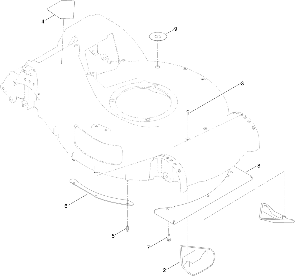 Housing Assembly No. 115-2855 Diagram and Parts List for 21691 409000000 - 999999999 Toro Lawn Mower