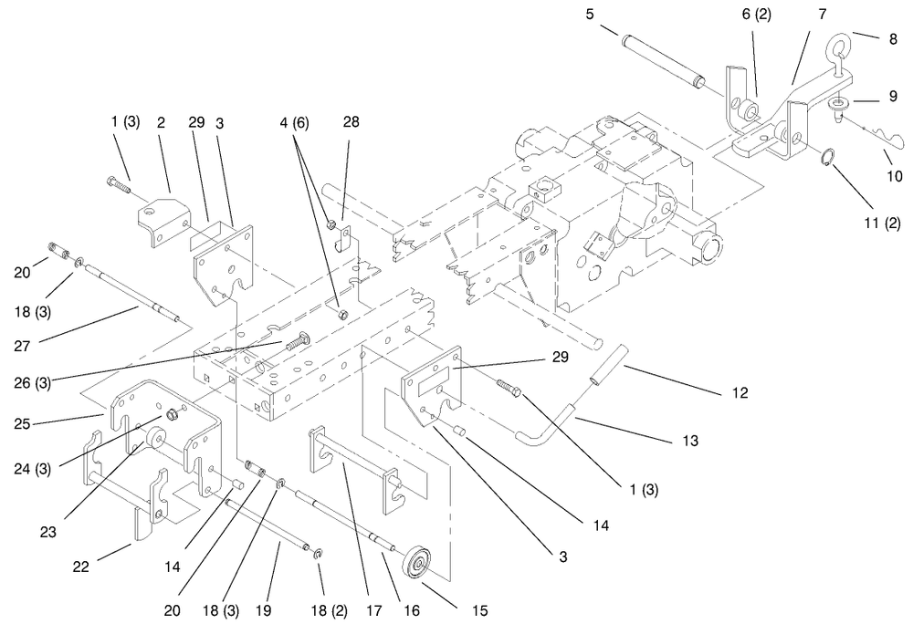 Hitches Diagram and Parts List for 73403 6900001 - 6999999 Toro Lawn Tractor