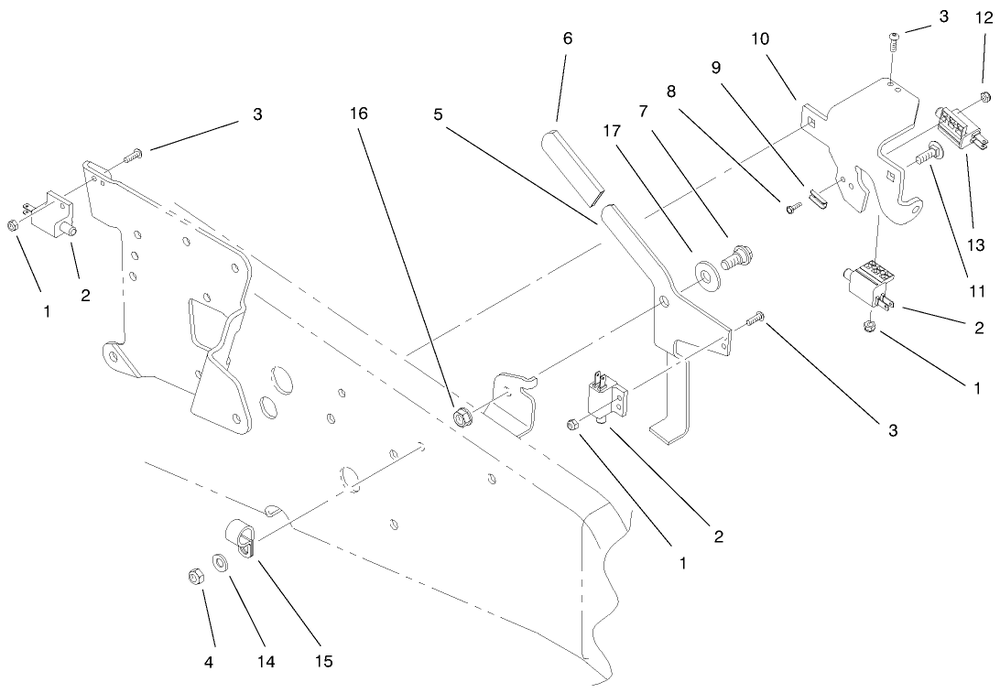 Upper Parking Brake Assembly Diagram and Parts List for 73545 8900001 - 8999999 Toro Lawn Tractor