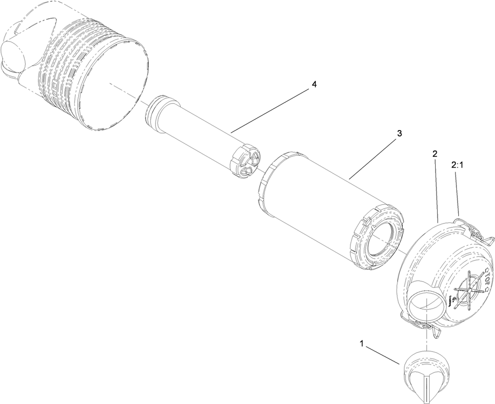 Air Cleaner Assembly No. 117-9989 Diagram and Parts List for 22323 400000000 - 401799999 Toro Lawn Tractor Accessories