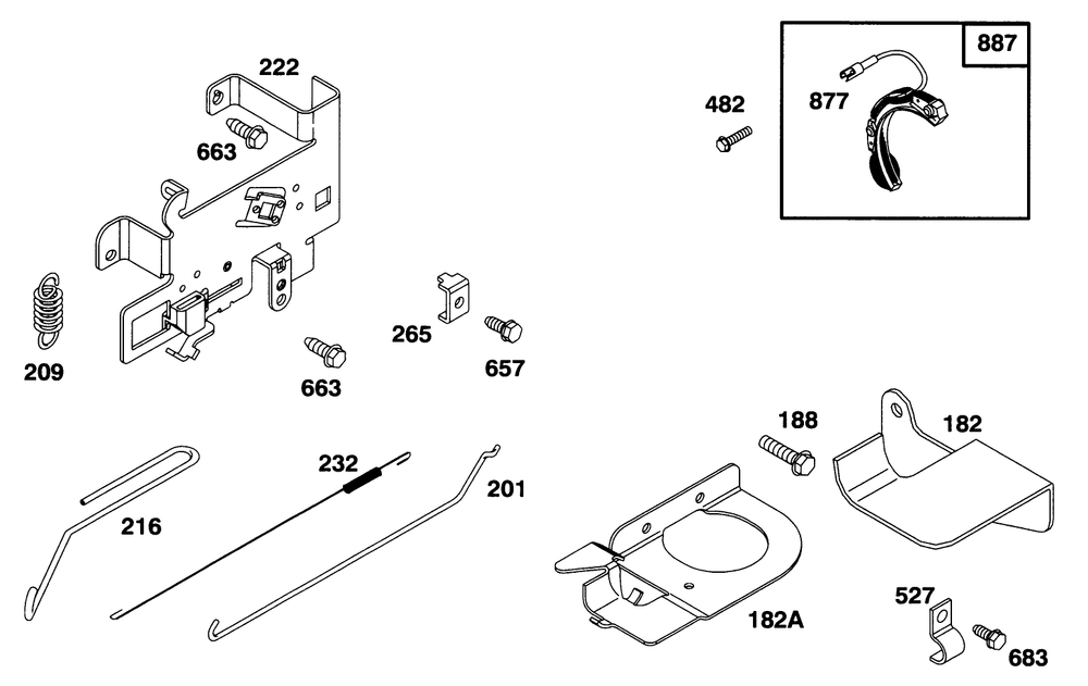 Engine Briggs & Stratton Model 28m707-0127-01 Diagram and Parts List for 70131 6900001 - 6999999 Toro Lawn Tractor