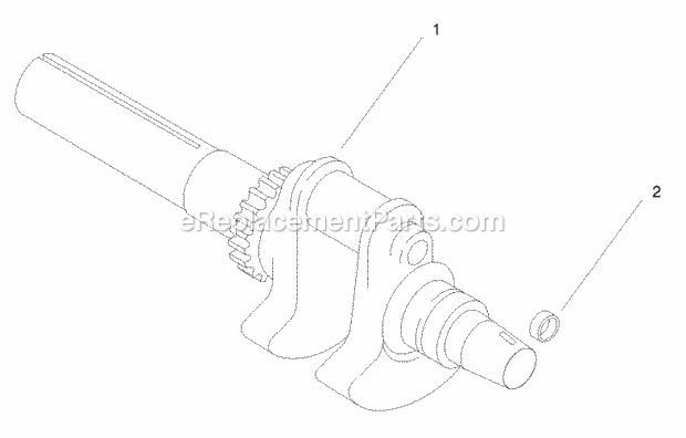 Group 1 Crankshaft Assembly Diagram and Parts List for 74174 200000001-200999999 Toro Lawn Mower