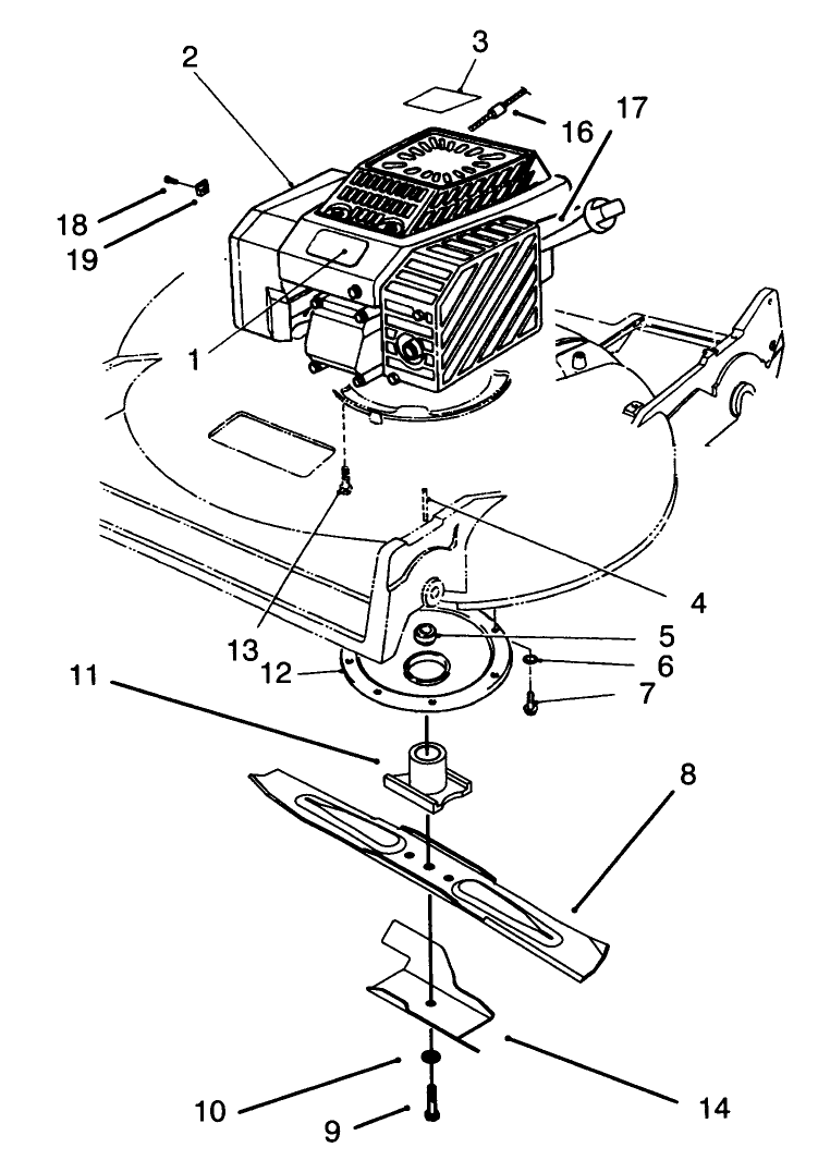 Engine Assembly Diagram and Parts List for 22145 5900001 - 5999999 Toro Lawn Mower