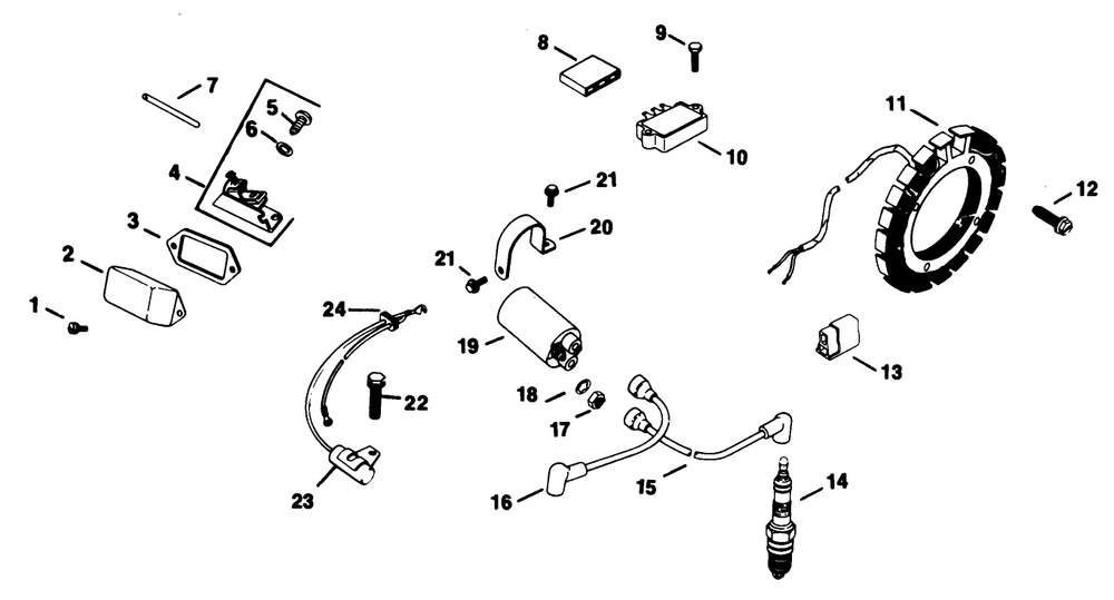 Ignition-Engine Kohler Model No. Kt17qs Type No. 24324 Diagram and Parts List for 30754 60402 - 69999 Toro Lawn Tractor