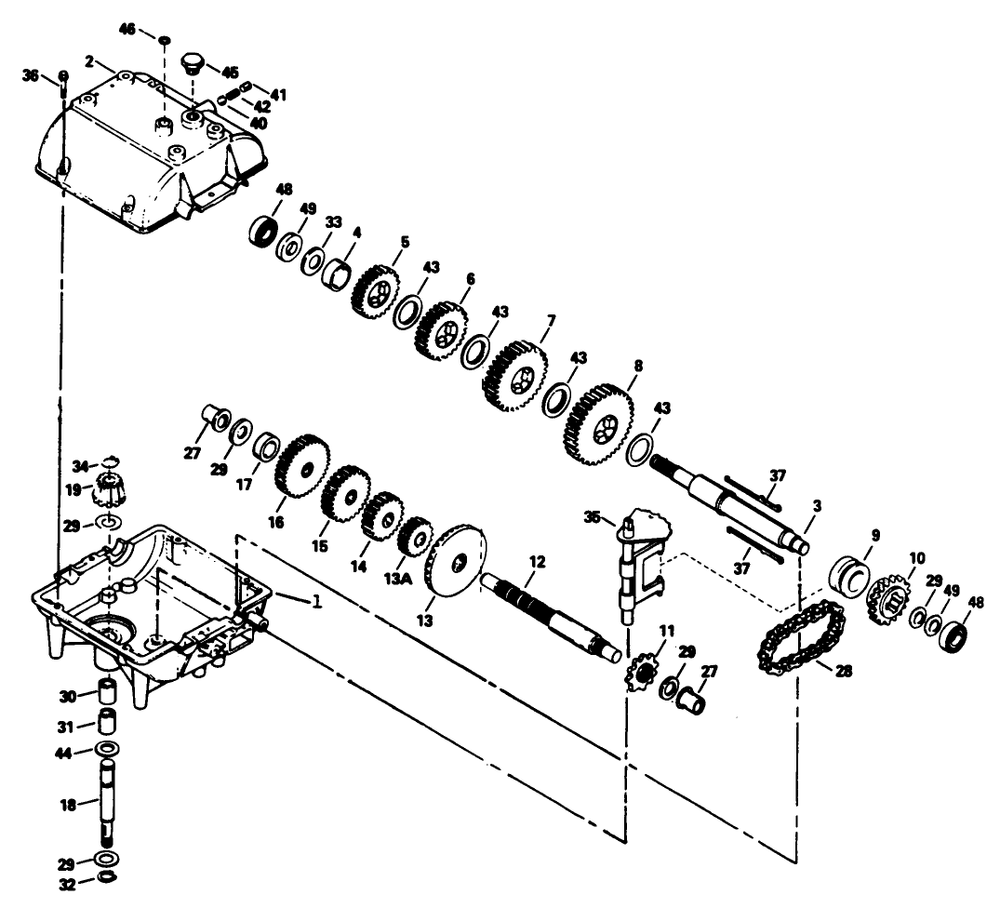 Peerless Transmission Model No. 700-039 Diagram and Parts List for 30165 3900001 - 3999999 Toro Lawn Tractor Accessories