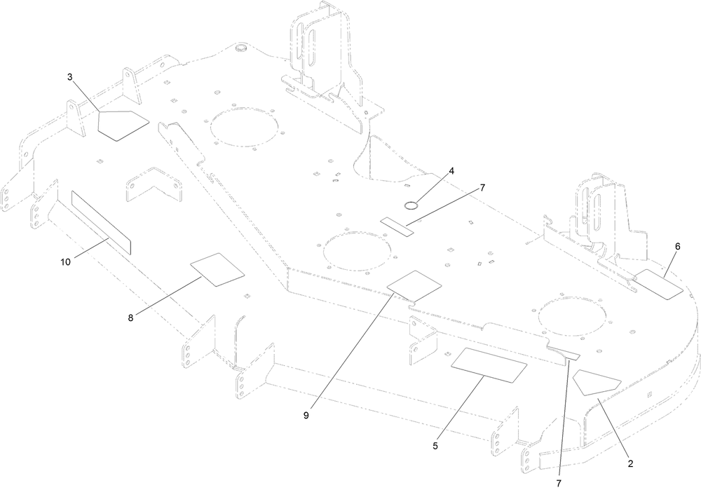 Deck Decal Assembly Diagram and Parts List for 74145 (314000001-314999999)(2014) Toro Lawn Mower