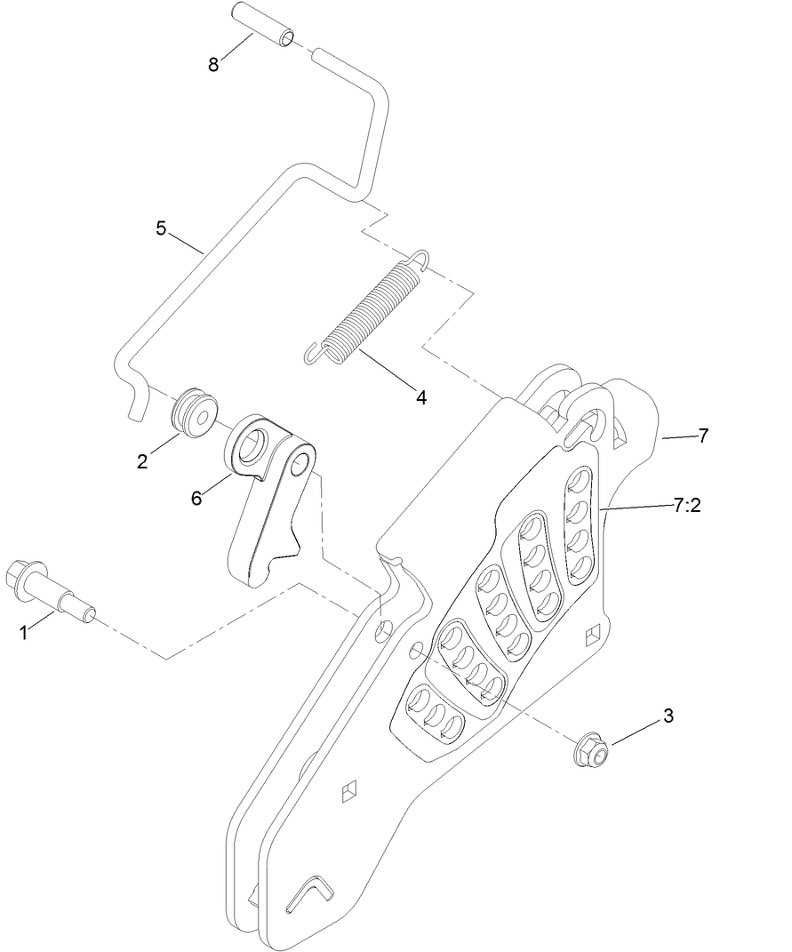 Height-Of-Cut Assembly Diagram and Parts List for 74923TE (313000001-313999999)(2013) Toro Lawn Mower