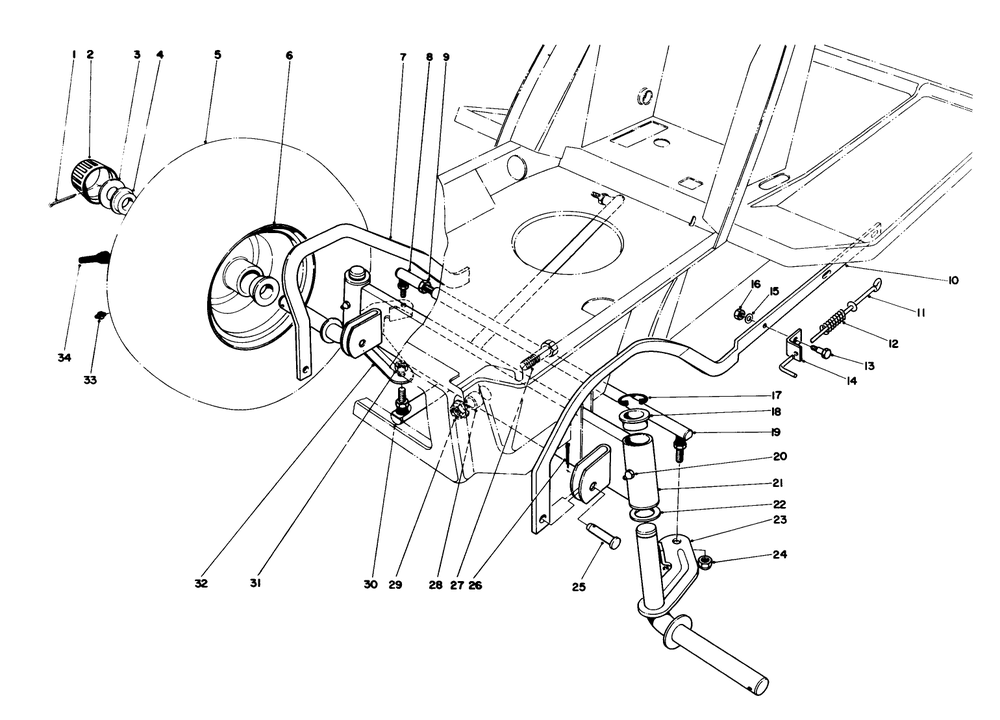 Front Axle Assembly Diagram and Parts List for 57430 8000001 - 8999999 Toro Lawn Tractor