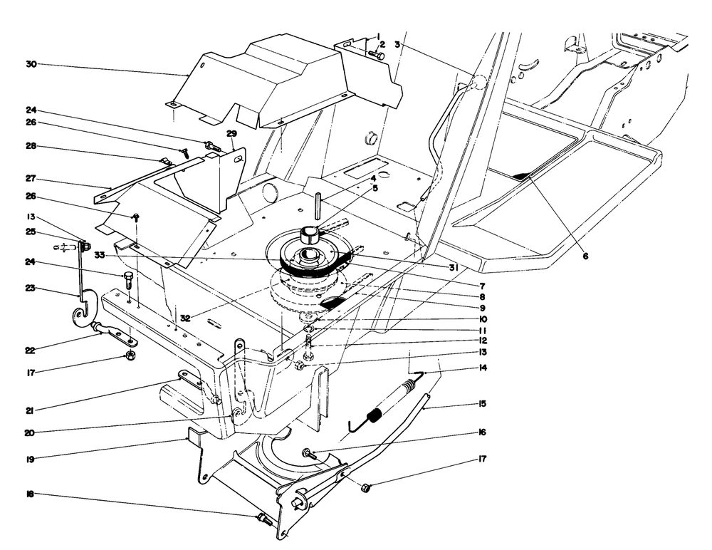 Clutch & Actuator Assembly Diagram and Parts List for 57356 0000001 - 0999999 Toro Lawn Tractor