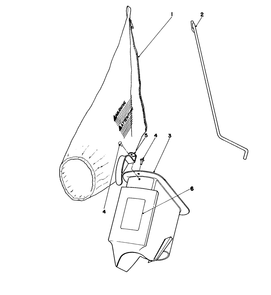 Bagging Kit No. 36-8380 (Optional) Diagram and Parts List for 16360 9000001 - 9999999 Toro Lawn Mower
