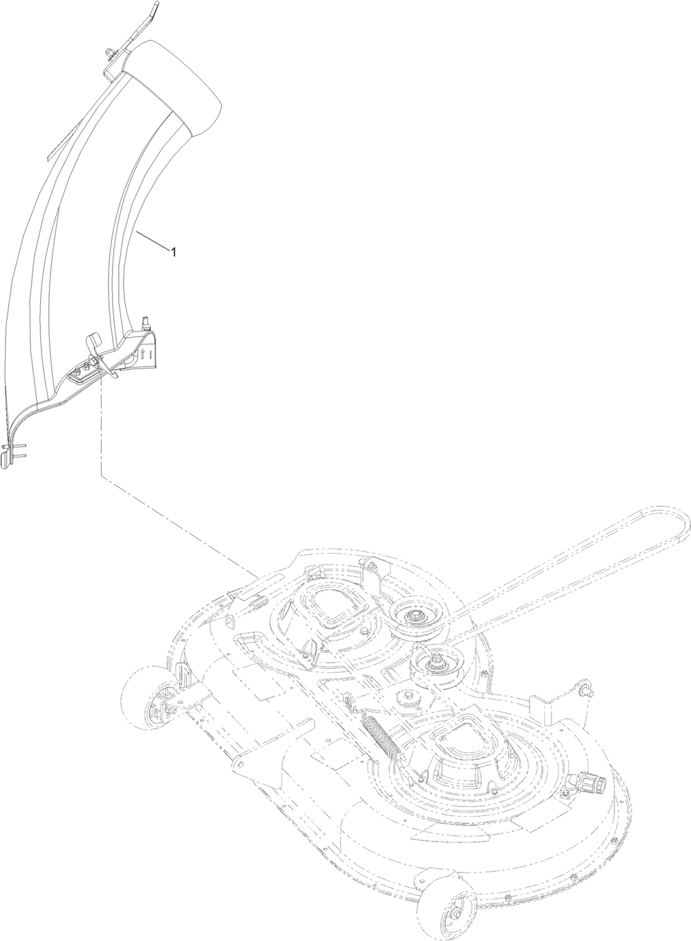 Chute Assembly Diagram and Parts List for 79410 416800000 - 999999999 Toro Lawn Tractor