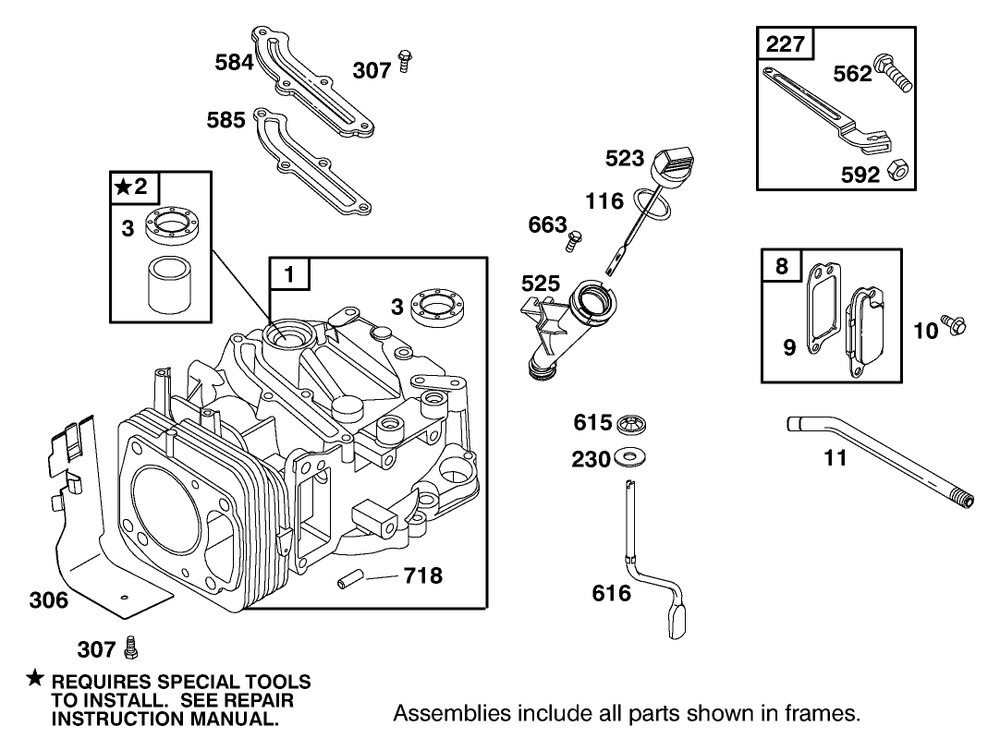 Engine Gts-200 Diagram and Parts List for 22157 9900001 - 9999999 Toro Lawn Mower