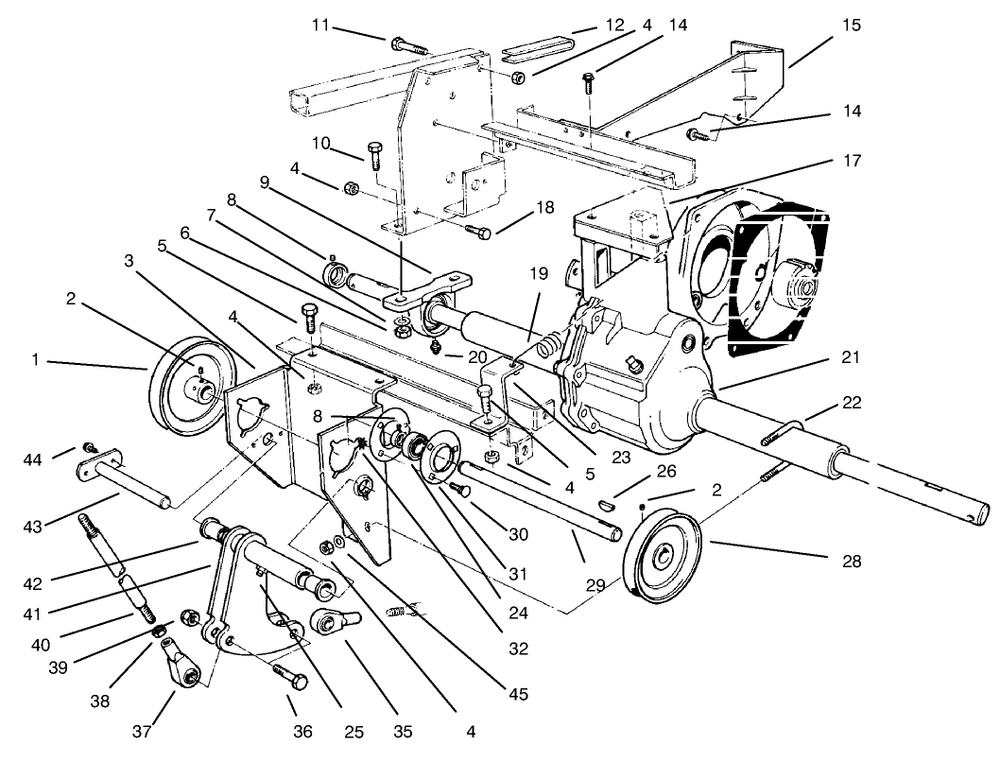 Differential Assembly Diagram and Parts List for 30612 790001 - 799999 Toro Lawn Tractor