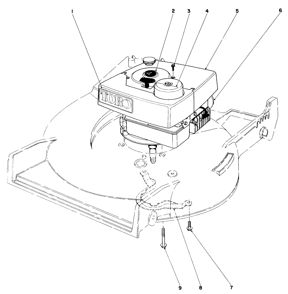 Engine Assembly Diagram and Parts List for 20661 3000001 - 3999999 Toro Lawn Mower