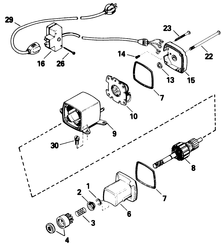 Starter Motor Kit No. 23-3790 Diagram and Parts List for 38056 0000001 - 0999999 Toro Snow Blower
