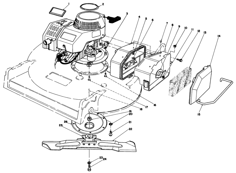 Engine Assembly (Model 22030) Diagram and Parts List for 22030 5000001 - 5999999 Toro Lawn Mower