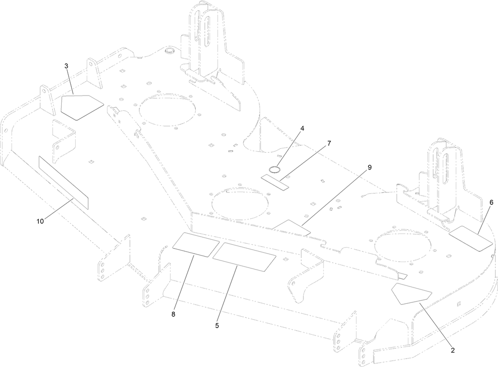 Deck Decal Assembly Diagram and Parts List for 74143 (314000001-314999999)(2014) Toro Lawn Mower