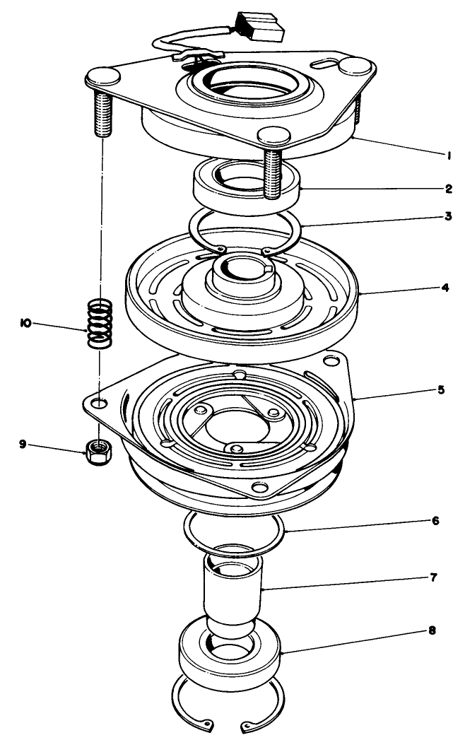 Clutch Assembly No. 54-3200 Diagram and Parts List for 30117 0000001 - 0999999 Toro Lawn Tractor Accessories