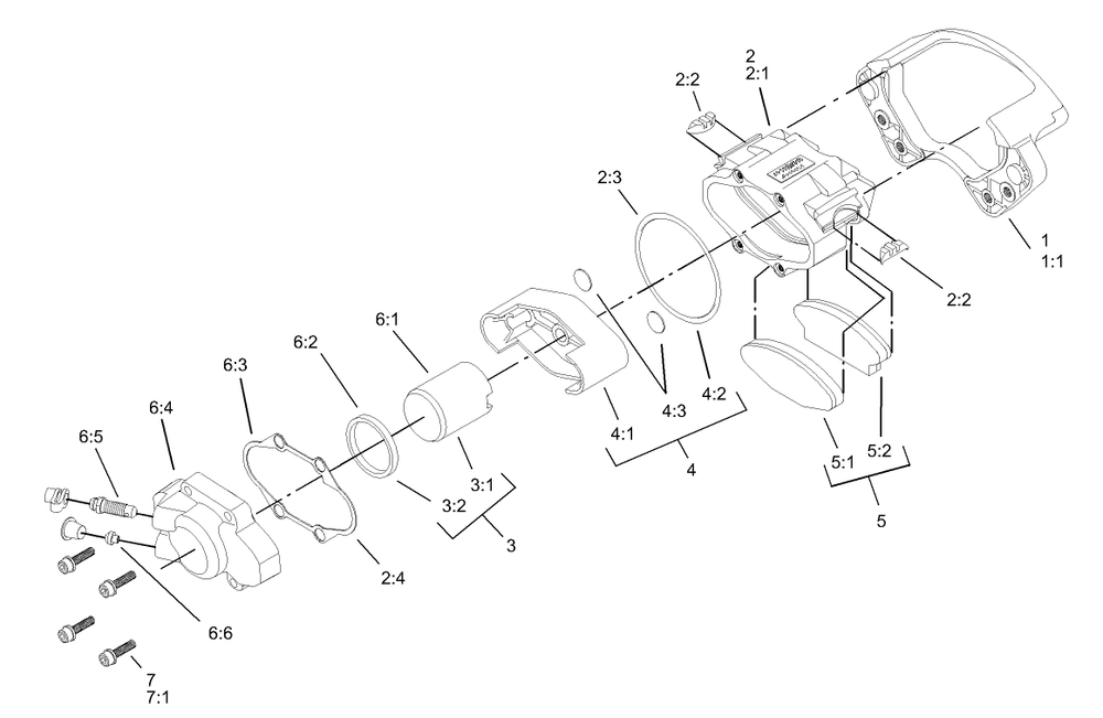 Left Hand Caliper Assembly No. 104-6801 Diagram and Parts List for 12004 230000001 - 230999999 Toro Lawn Tractor