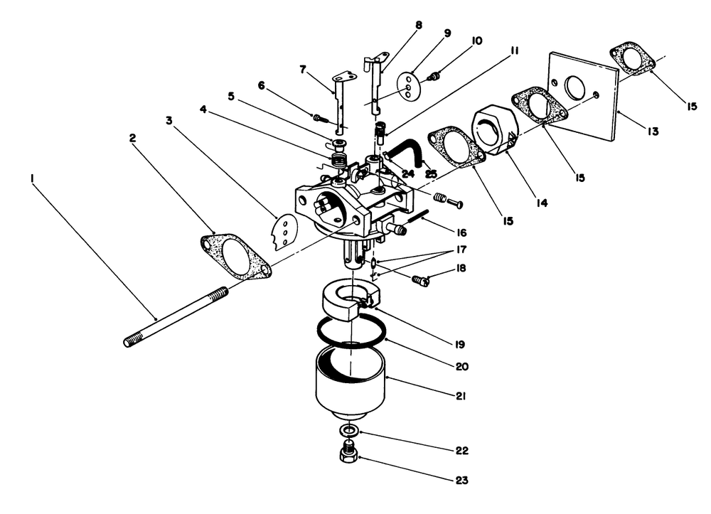 Carburetor Assembly (Engine No. 47pk9) Diagram and Parts List for 20910 0000001 - 0999999 Toro Lawn Mower