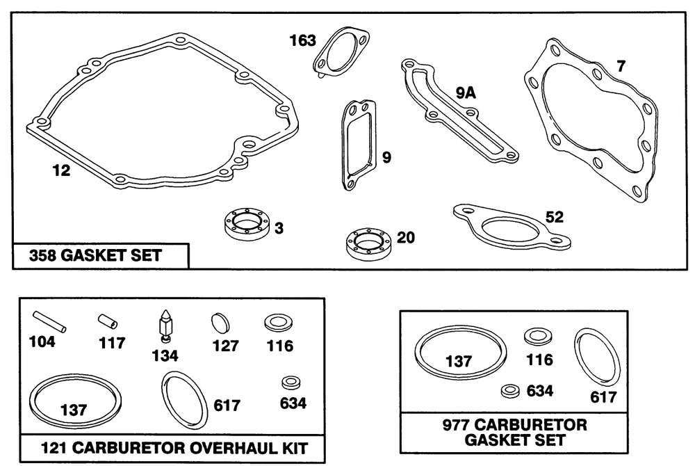 Engine Briggs & Stratton Model 124702-3115-01 Diagram and Parts List for 20217 2000001 - 2999999 Toro Lawn Mower
