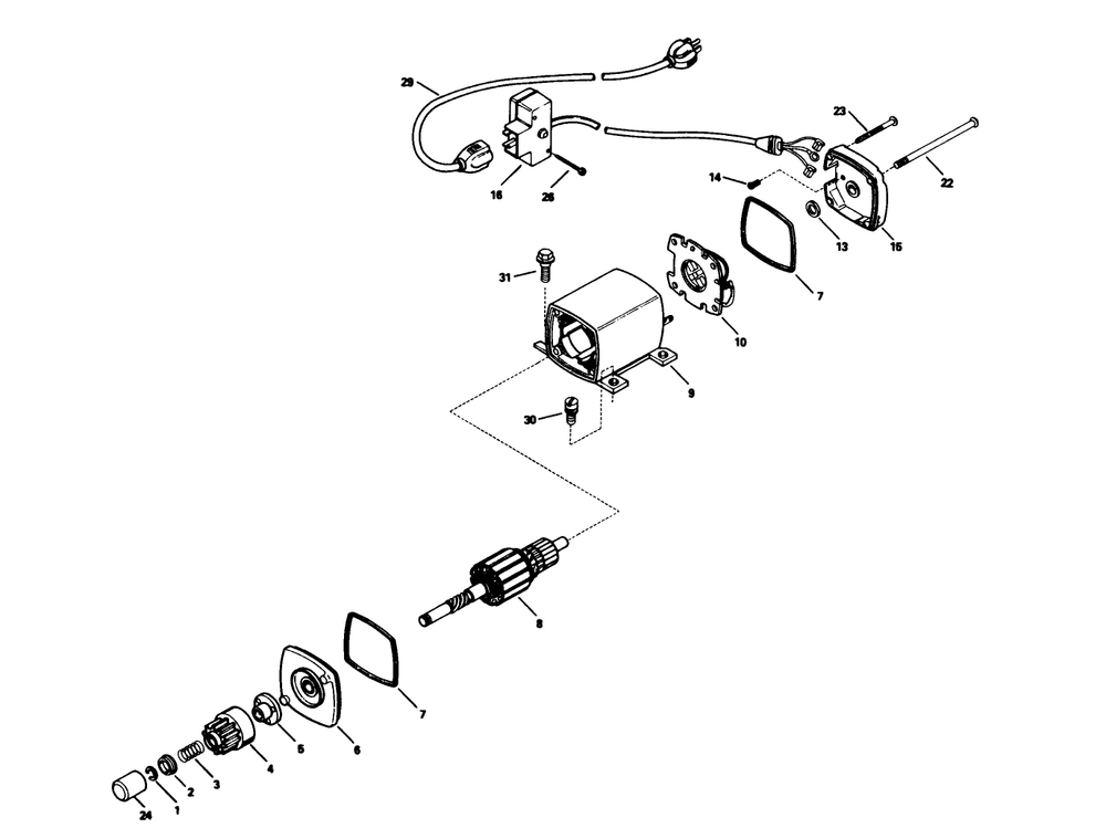Electric Starter Motor Kit No. 37-4810 (Optional) Diagram and Parts List for 38540 2000001 - 2999999 Toro Snow Blower