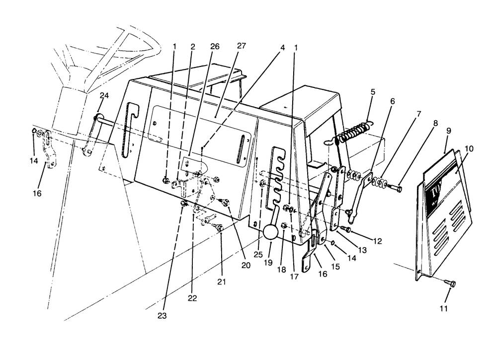 Linkage Assembly Diagram and Parts List for 70080 5900001 - 5999999 Toro Lawn Tractor