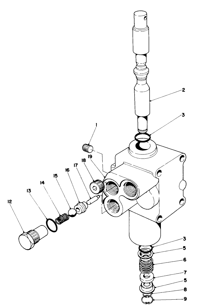 Valve Assembly No. 43-1700 Diagram and Parts List for 30775 200001 - 299999 Toro Lawn Tractor