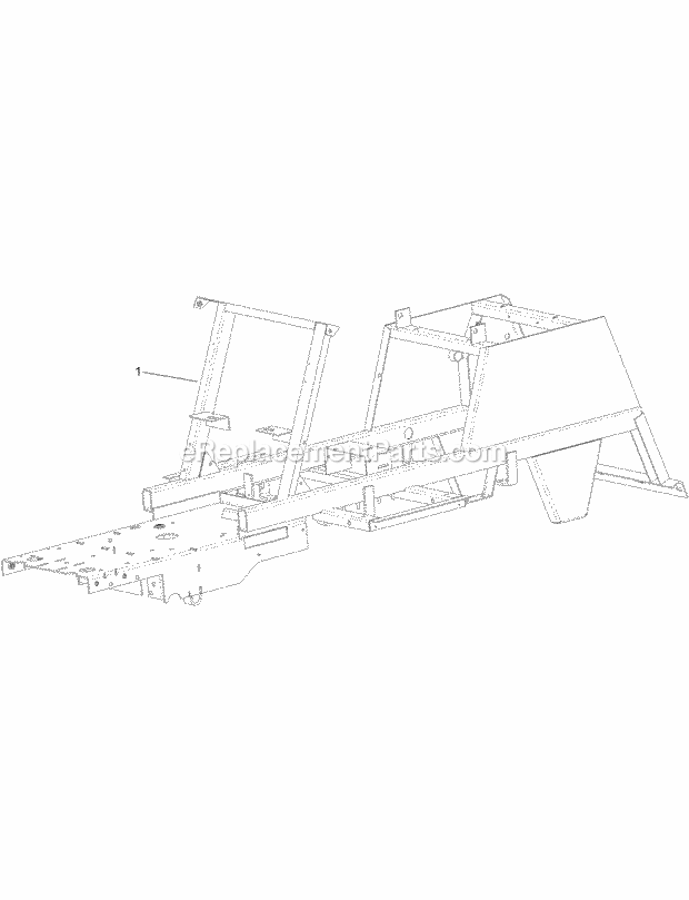 Frame Assembly Diagram and Parts List for 74585 316000001-316999999 Toro Lawn Mower
