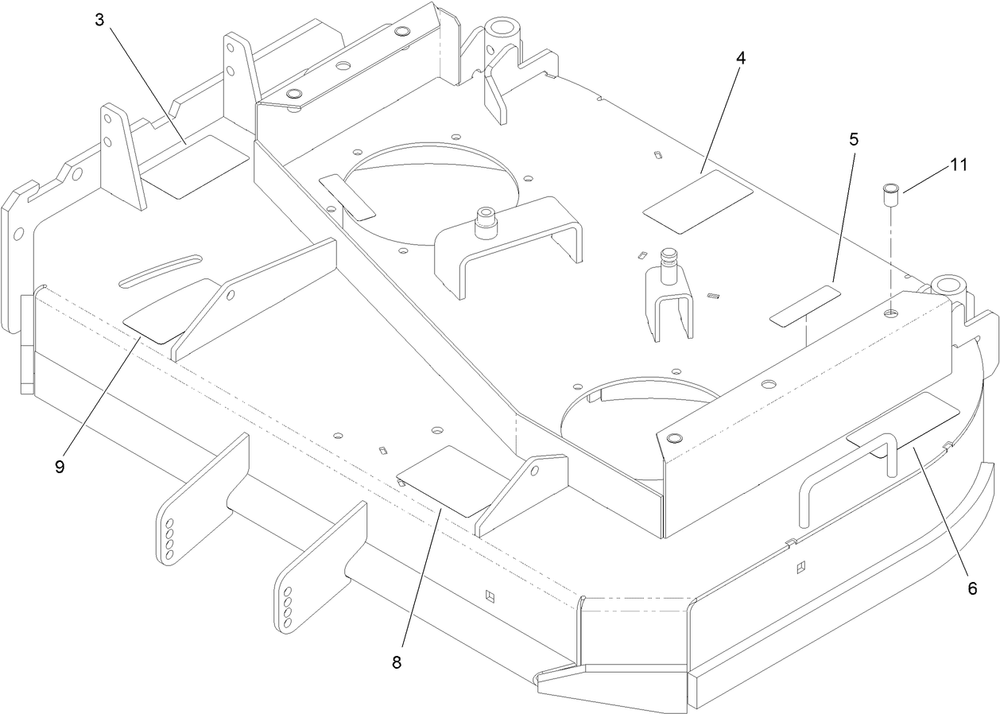 Deck Decal Assembly Diagram and Parts List for 30070 404320000-999999999 Toro Lawn Mower